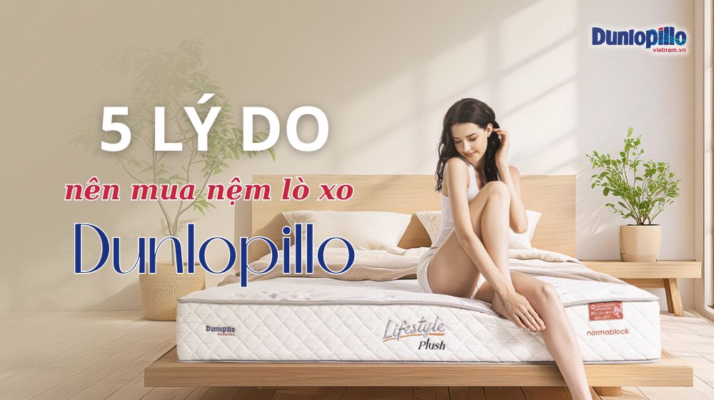 5 lý do bạn nên chọn mua nệm lò xo Dunlopillo 17 5 lý do nên mua nệm lò xo Dunlopillo