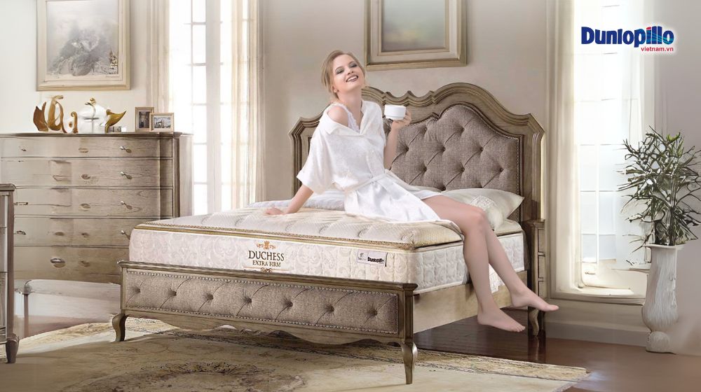 5 ưu điểm nệm lò xo Dunlopillo Duchess 1 Nệm lò xo Dunlopillo Duchess với thiết kế hoàng gia