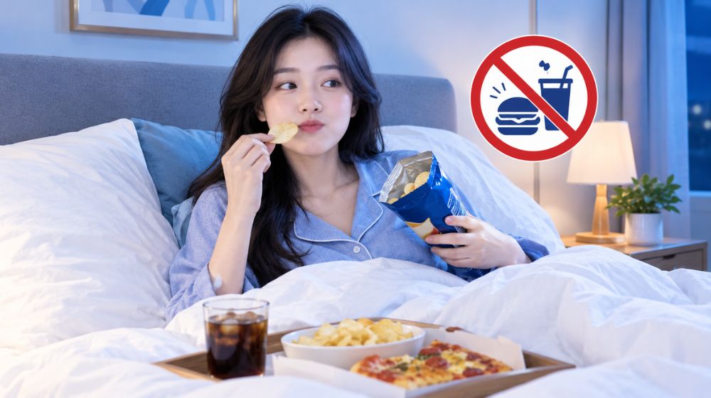 Để ngủ ngon hơn, không nên ăn quá no sát giờ đi ngủ