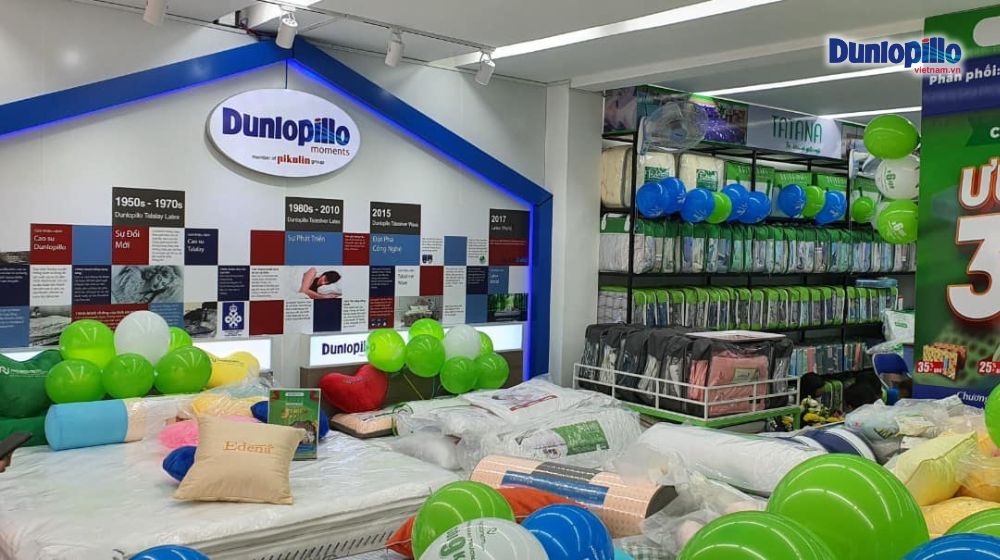 Bí kíp vệ sinh nệm lò xo Dunlopillo 5 Khu vực trưng bày nệm Dunlopillo