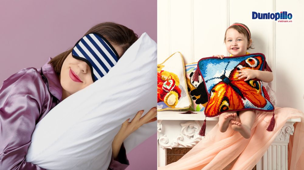 Cách chọn mua gối ngủ tốt cho sức khỏe 2 Tùy theo từng đối tượng là người lớn hay trẻ em mà chọn gối ngủ có kích thước phù hợp
