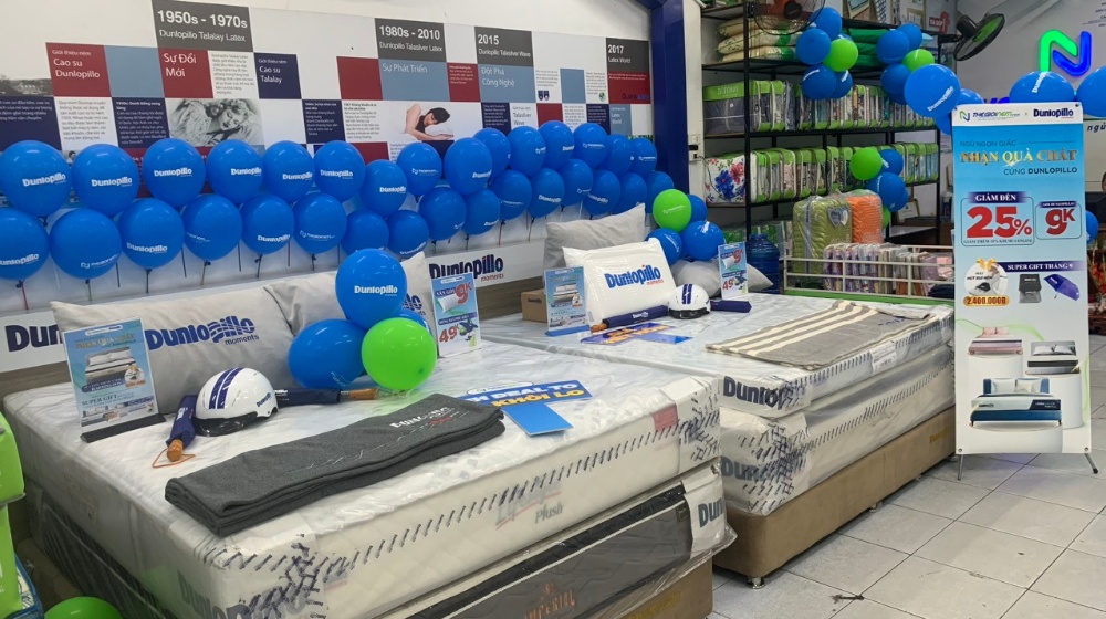 Cửa hàng bán nệm cao su Dunlopillo