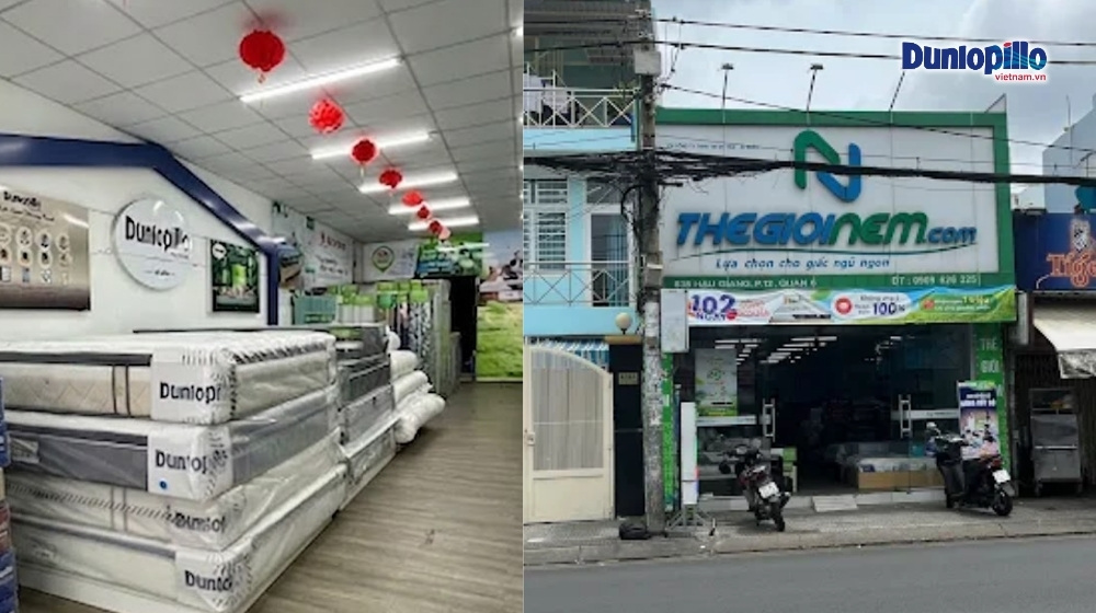 Cửa hàng bán nệm lò xo Dunlopillo tại quận 6 - Thế Giới Nệm