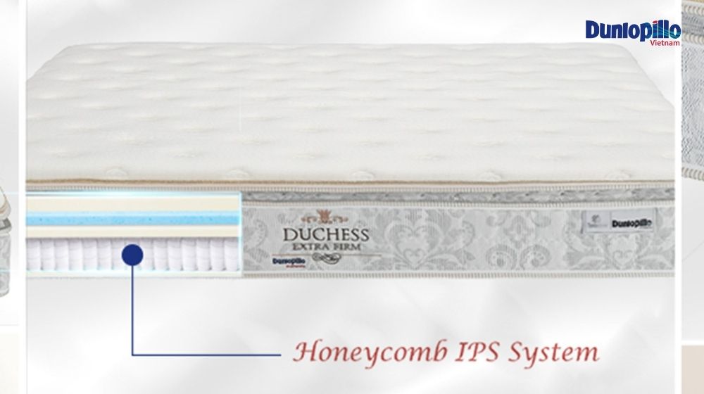 Nệm Dunlopillo Duchess có hệ thống lò xo Honeycomb IPS