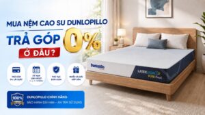 Mua nệm cao su Dunlopillo trả góp 0%