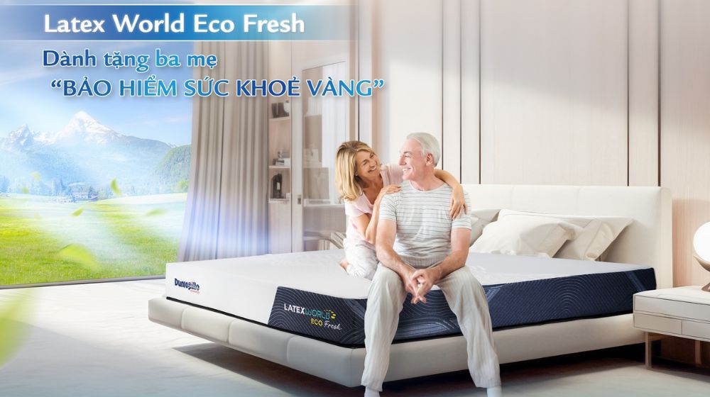 Người lớn tuổi nằm nệm cao su cứng hỗ trợ cơ thể tốt 