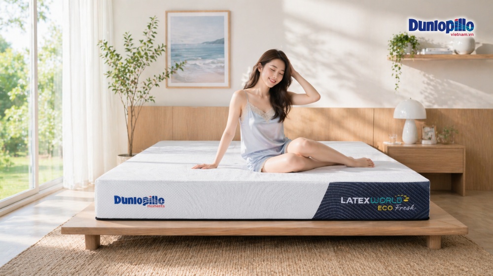 Nệm cao su Dunlopillo Latex World Eco Fresh