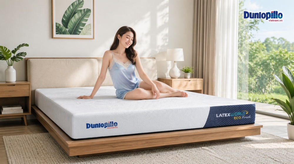 Nệm cao su Dunlopillo là một lựa chọn lý tưởng để chăm sóc giấc ngủ