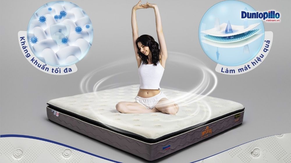 Nệm lò xo Dunlopillo với những công nghệ độc quyền, làm mát vượt trội