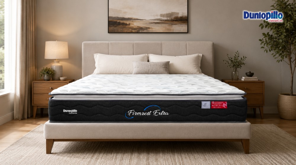 Nệm lò xo túi Dunlopillo Firmrest Extra có độ cứng lý tưởng