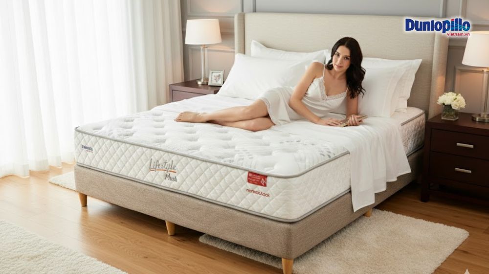 Nệm lò xo Dunlopillo Lifestyle Plush 1m6, 1m8 giá 10 - 15 triệu