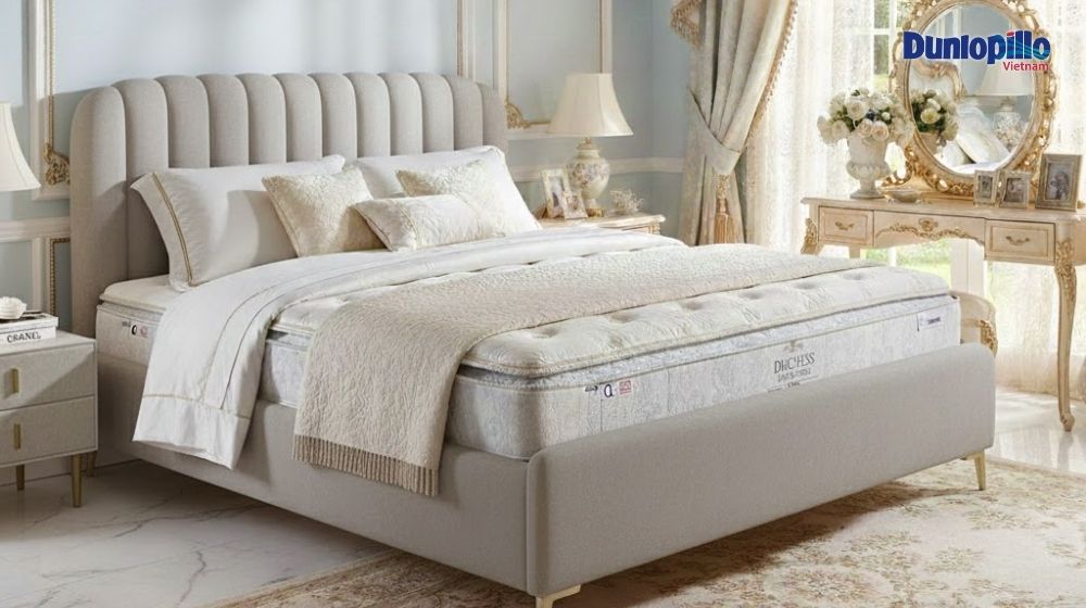 Nệm lò xo túi Dunlopillo Duchess 1m4x2mx29cm có thiết kế sang trọng