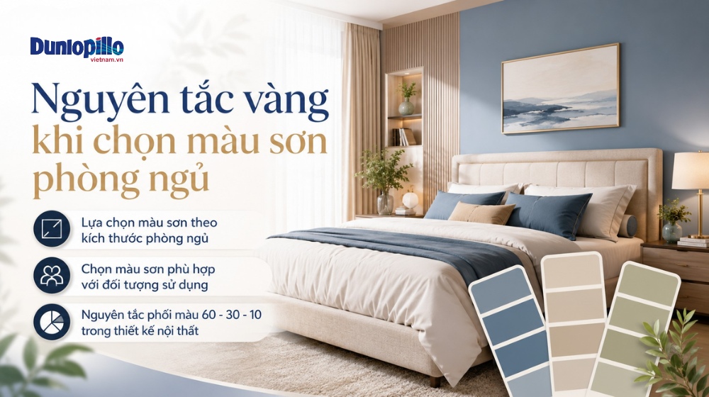 Nguyên tắc chọn màu sơn cho phòng ngủ cần lưu ý