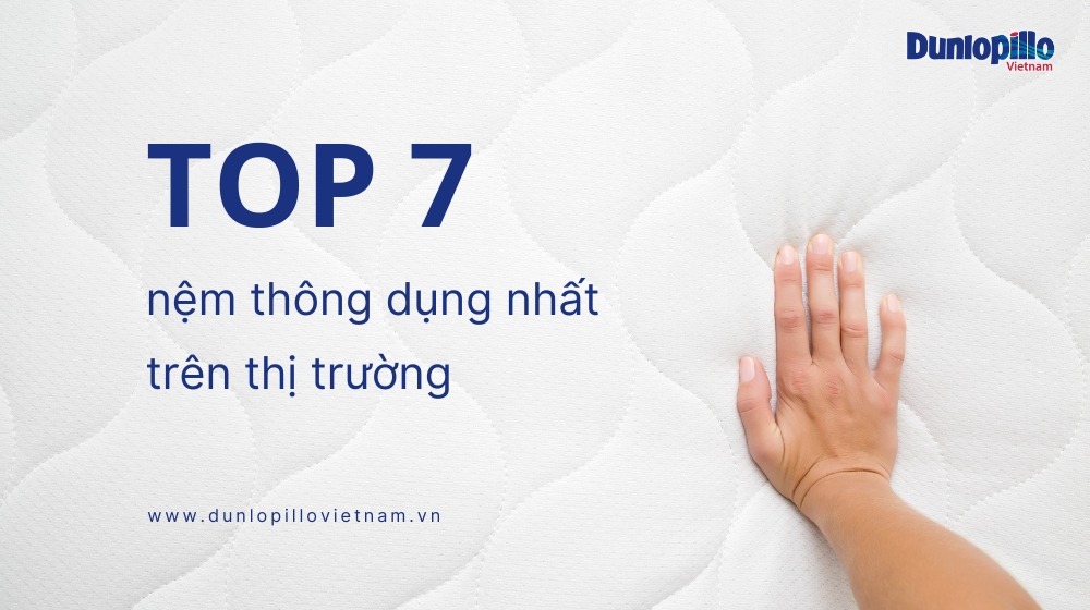 Top 7 các loại nệm thông dụng nhất trên thị trường