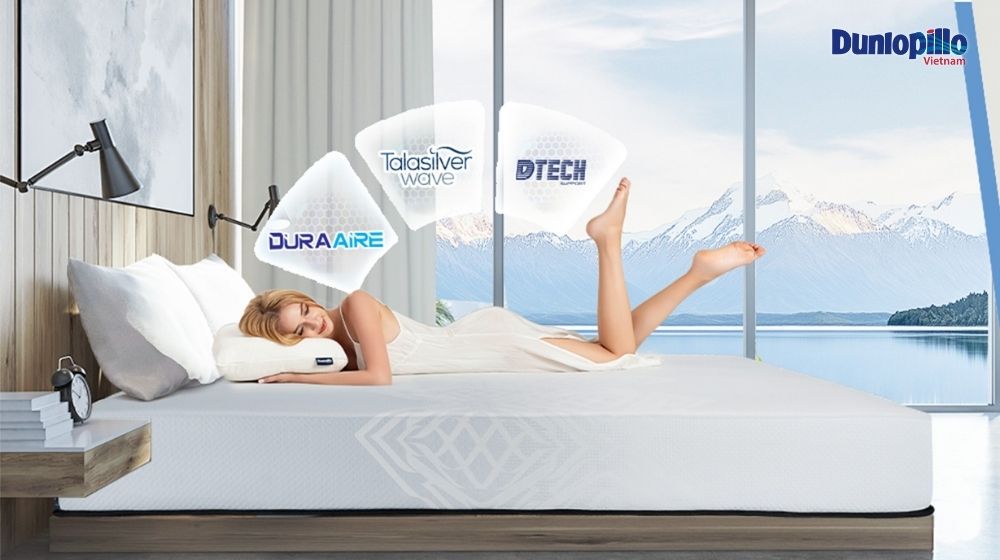 Nệm cao su Dunlopillo nâng đỡ lý tưởng