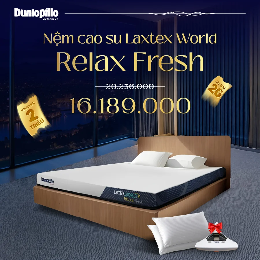 Nệm cao su Dunlopillo Relax Fresh