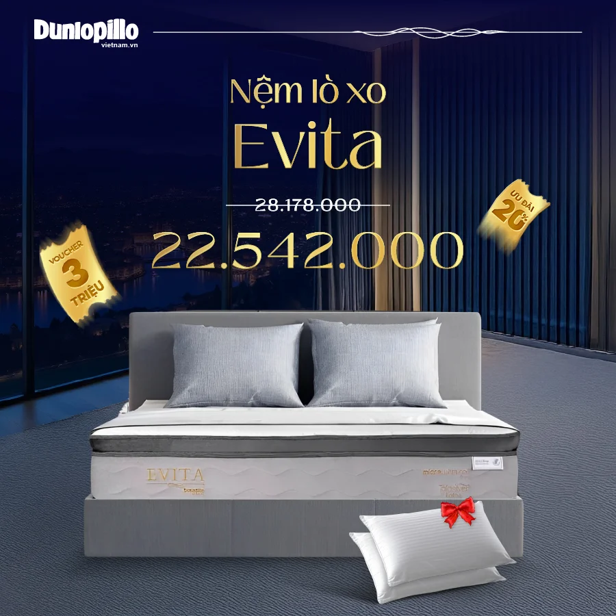 Nệm lò xo Dunlopillo Evita