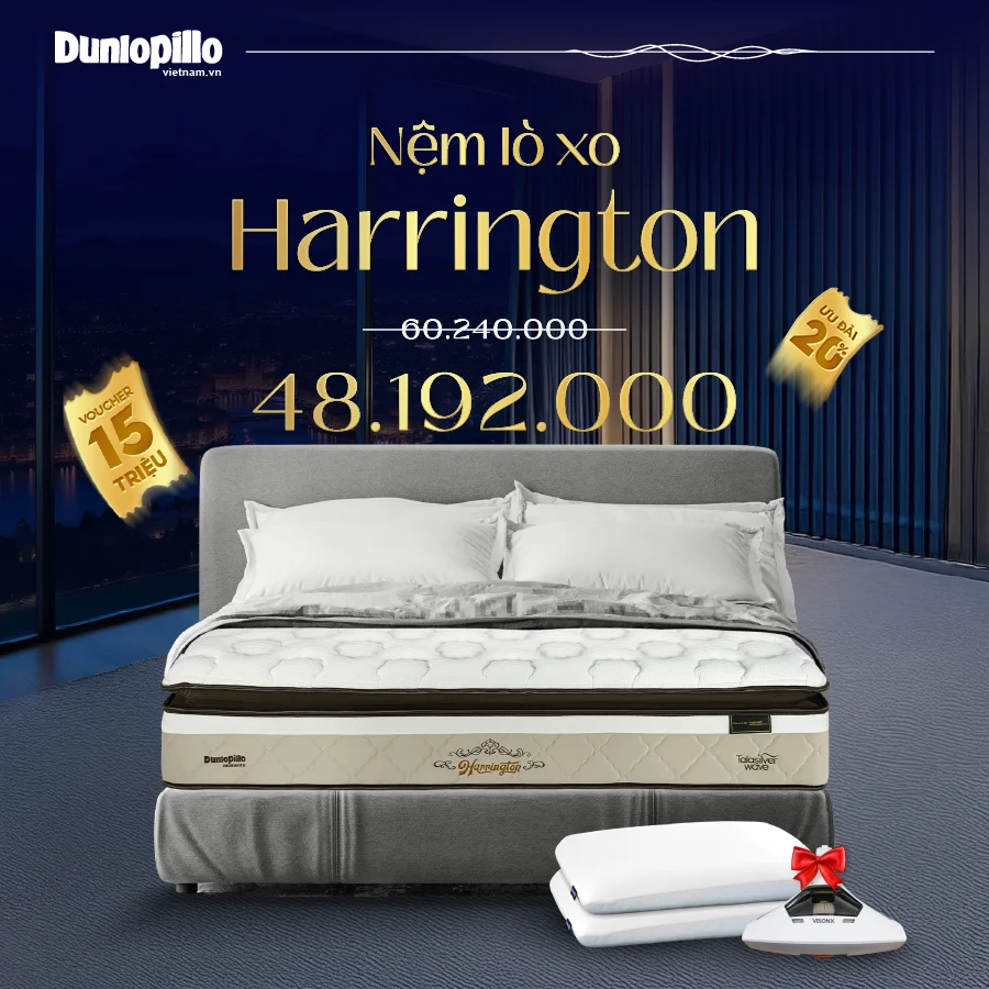 Nệm lò xo túi Dunlopillo Harrington