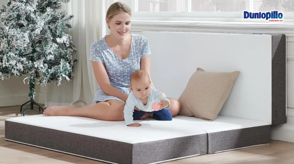 Nệm lò xo gấp tiện lợi, có khả năng nâng đỡ tốt