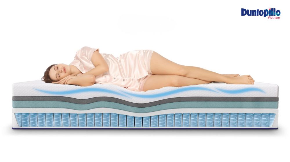 Nệm hybrid êm ái, đàn hồi