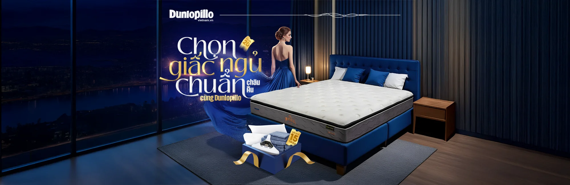 Chạm giấc ngủ chuẩn châu Âu cùng Dunlopillo