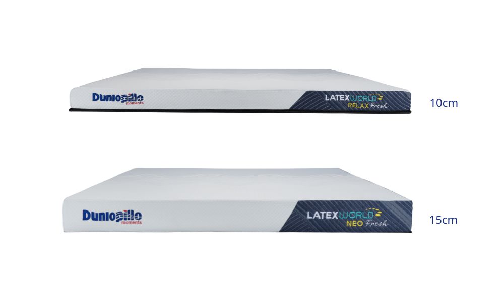 Mua nệm cao su 10cm hay 15cm có thể dựa vào độ cao giường