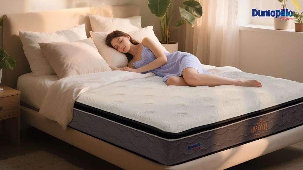 Nệm có độ cứng vừa, nâng đỡ tốt