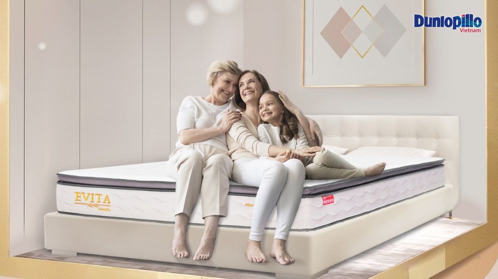 Nệm Dunlopillo Evita là lựa chọn phù hợp cho nhiều đối tượng