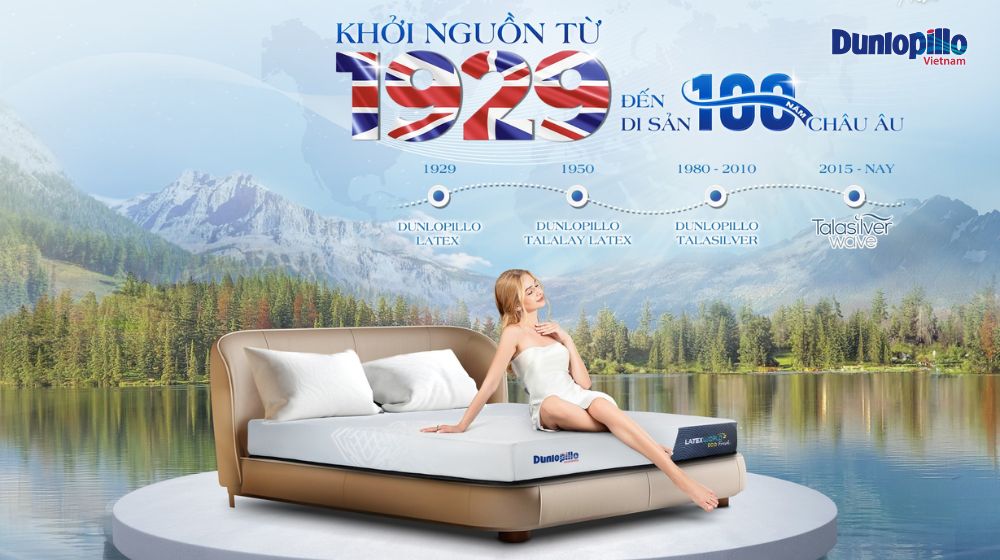 Công nghệ cao su Dunlopillo ra đời từ năm 1929