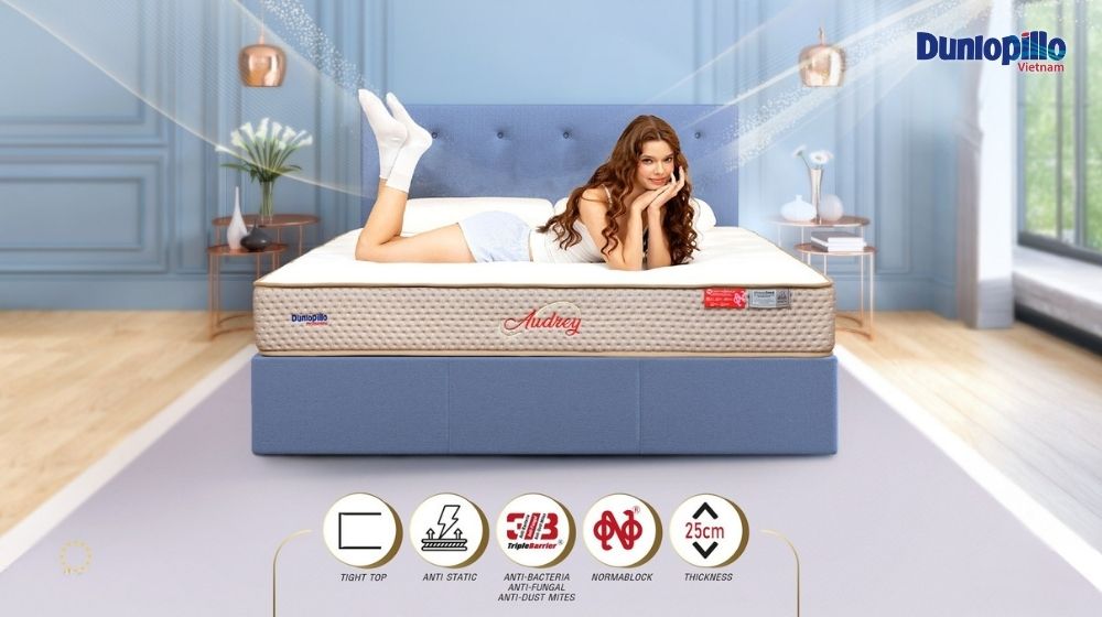 Nệm lò xo Dunlopillo Audrey Premium nâng đỡ tốt, thoáng khí
