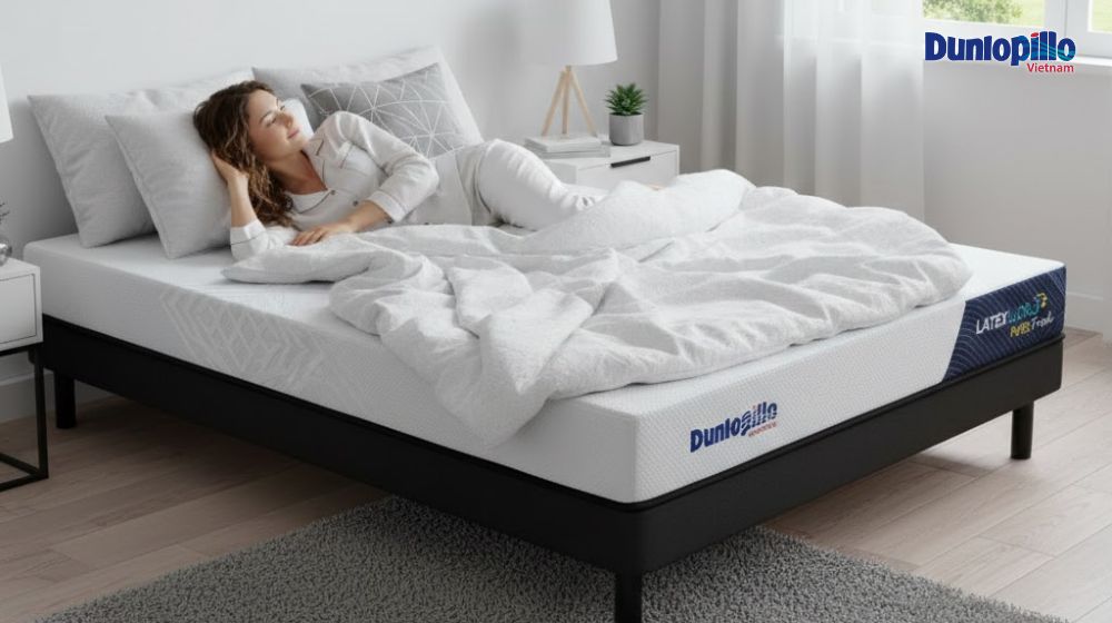 Nệm Dunlopillo Latex World Pure Fresh nâng đỡ cơ thể, giúp bạn ngủ ngon
