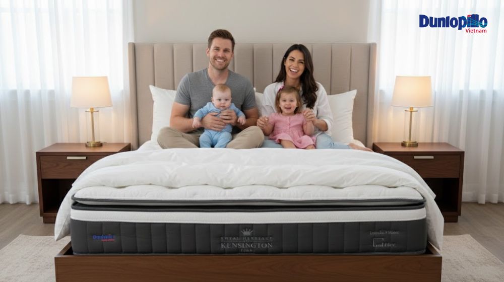 Nệm lò xo Dunlopillo Royal Kensington Firm phù hợp cho gia đình