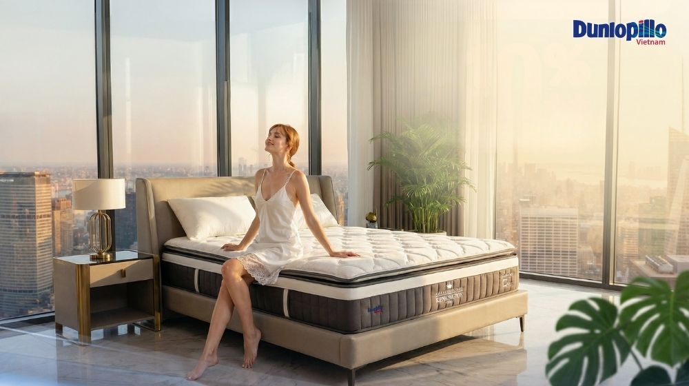 Nệm lò xo Dunlopillo Royal Kensington Firm có thiết kế sang trọng