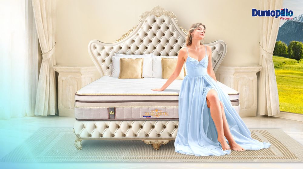 Thiết kế sang trọng của nệm lò xo Dunlopillo