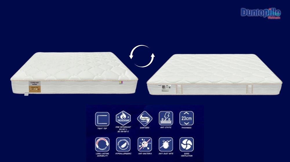 Nệm lò xo Dunlopillo Dream Plus có nhiều tính năng