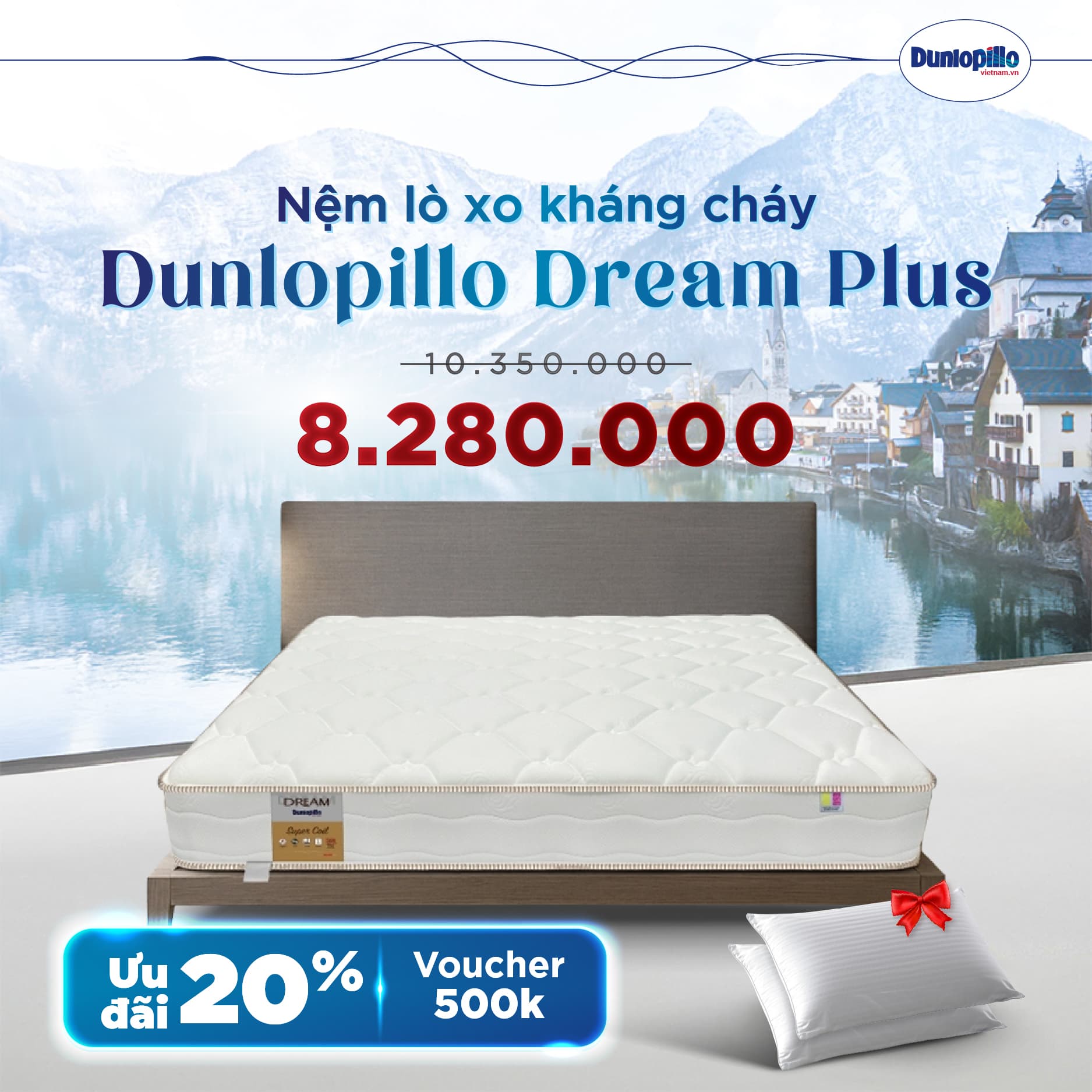 Nệm Dunlopillo khuyến mãi Dream Plus