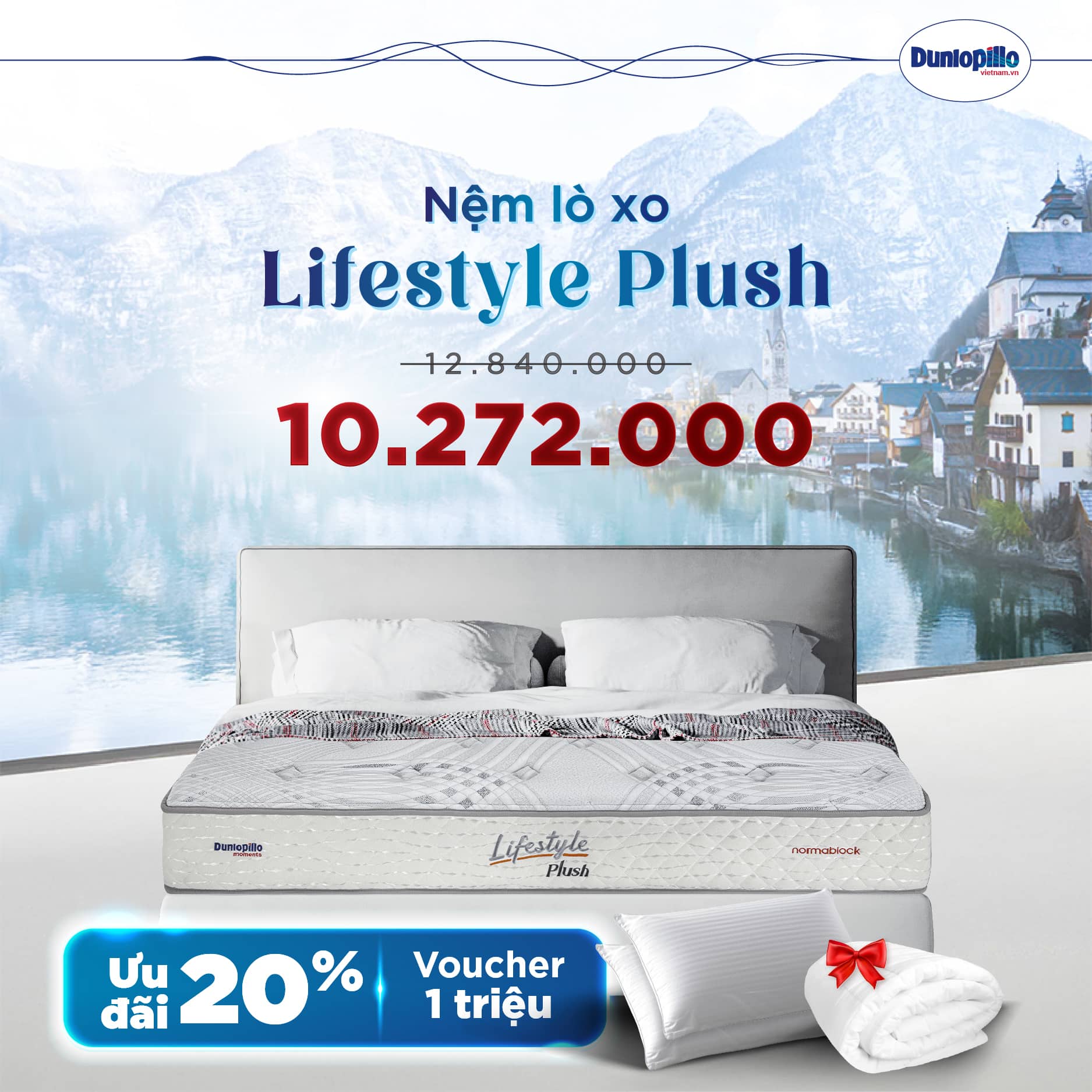 Nệm Dunlopillo khuyến mãi - Lifestyle Plush
