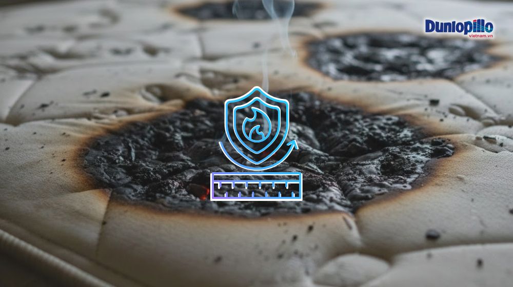 Tiêu chuẩn nệm kháng cháy là tiêu chuẩn đánh giá khả năng chịu nhiệt của nệm