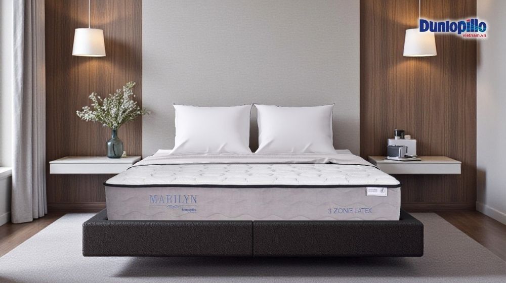 Dunlopillo Marilyn - Thiết kế 3 vùng nâng đỡ chuyên sâu