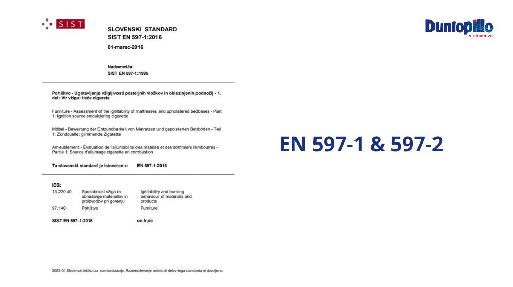 Tiêu chuẩn EN 597-1 & 597-2 (Châu Âu)