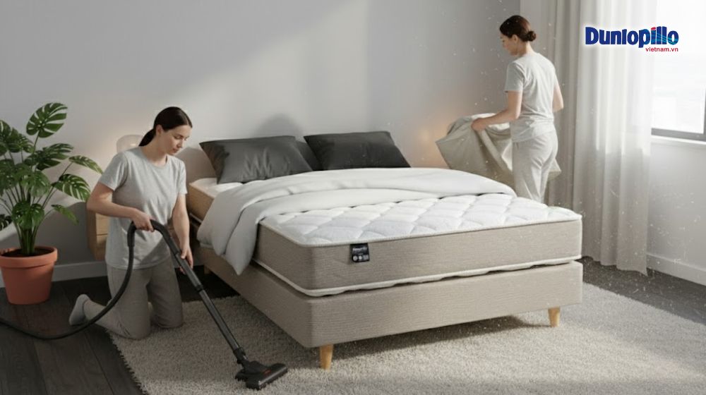 Dọn dẹp, vệ sinh nệm định kỳ