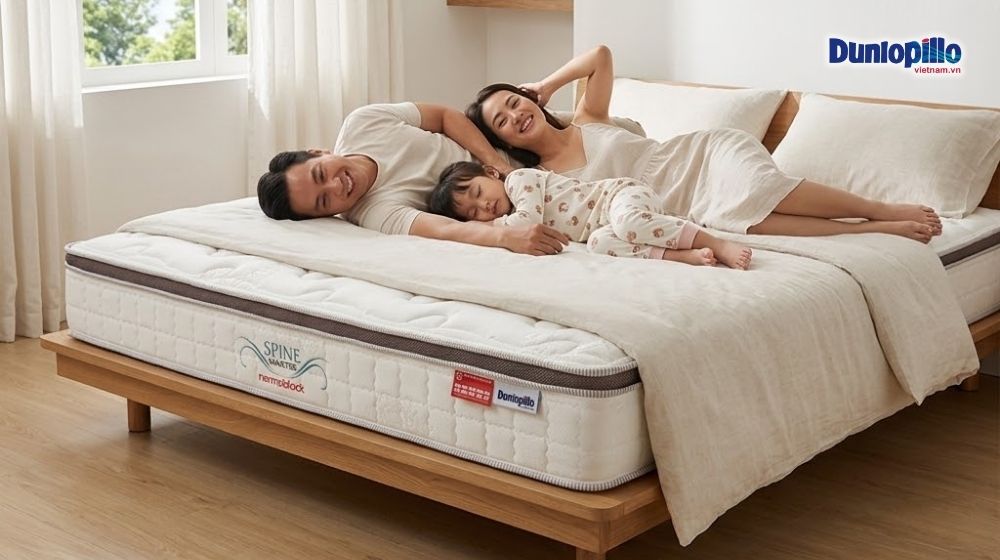 Những gia đình có con nhỏ nên chọn nệm kích thước lớn 