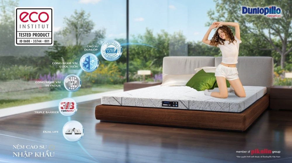 Nệm cao cấp với chứng chỉ chất lượng chuẩn quốc tế
