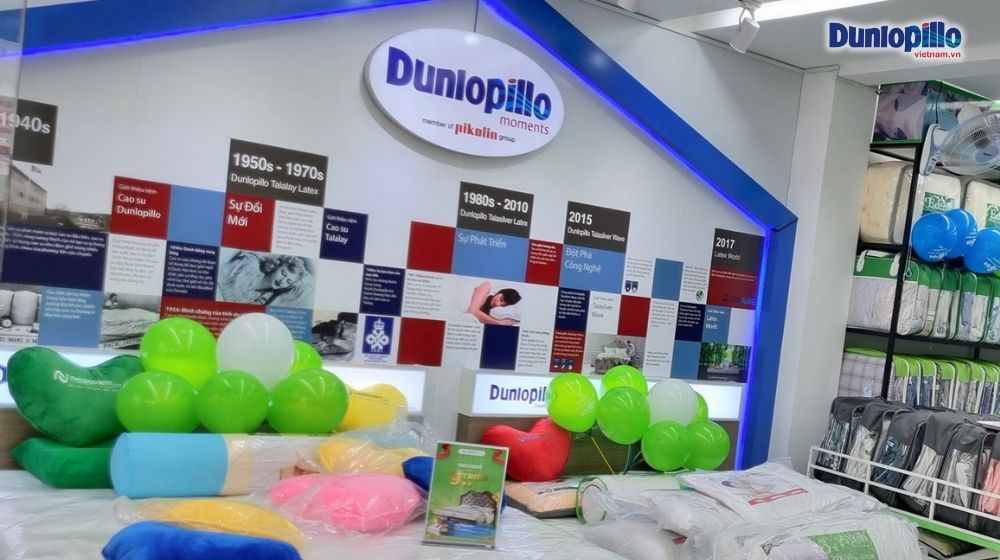 Khu vực trải nghiệm nệm Dunlopillo