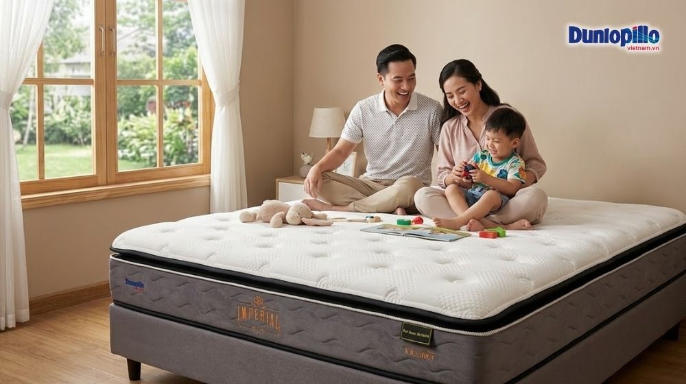 Nệm giường đôi có kích thước lớn cho gia đình