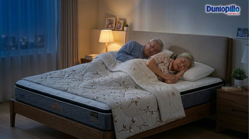 Nệm lò xo giúp người già ngủ ngon giấc mỗi đêm
