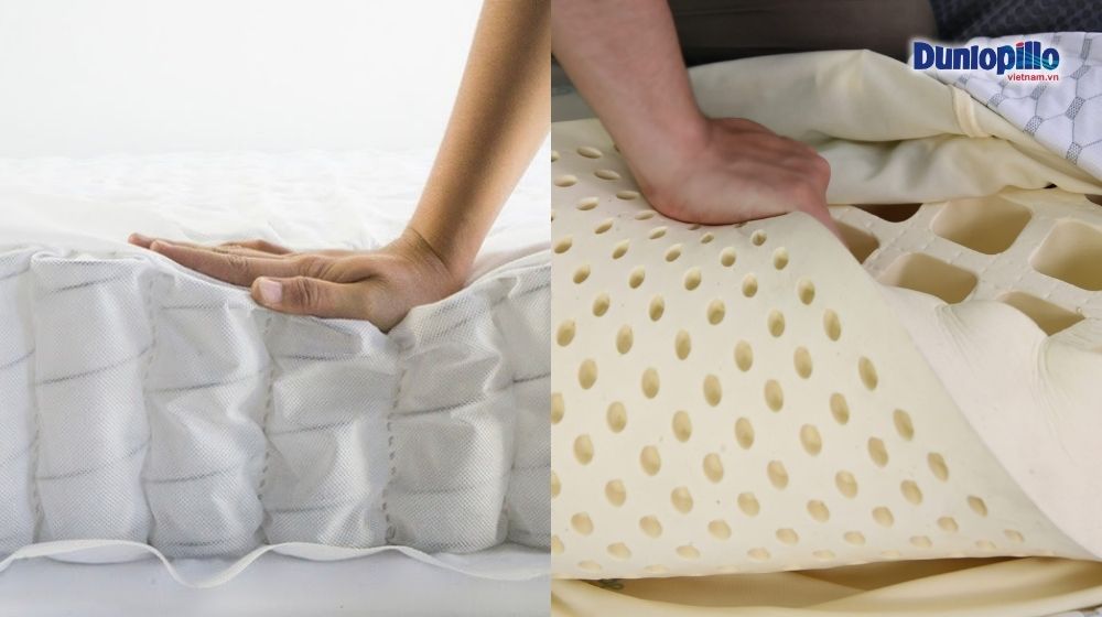 Nệm lò xo khác gì so với nệm cao su?