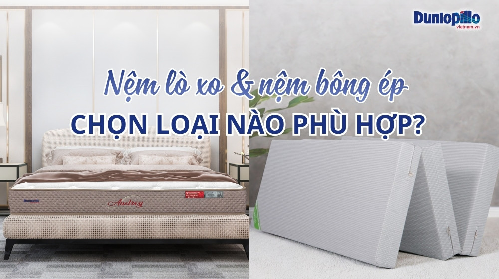 nệm lò xo và nệm bông ép