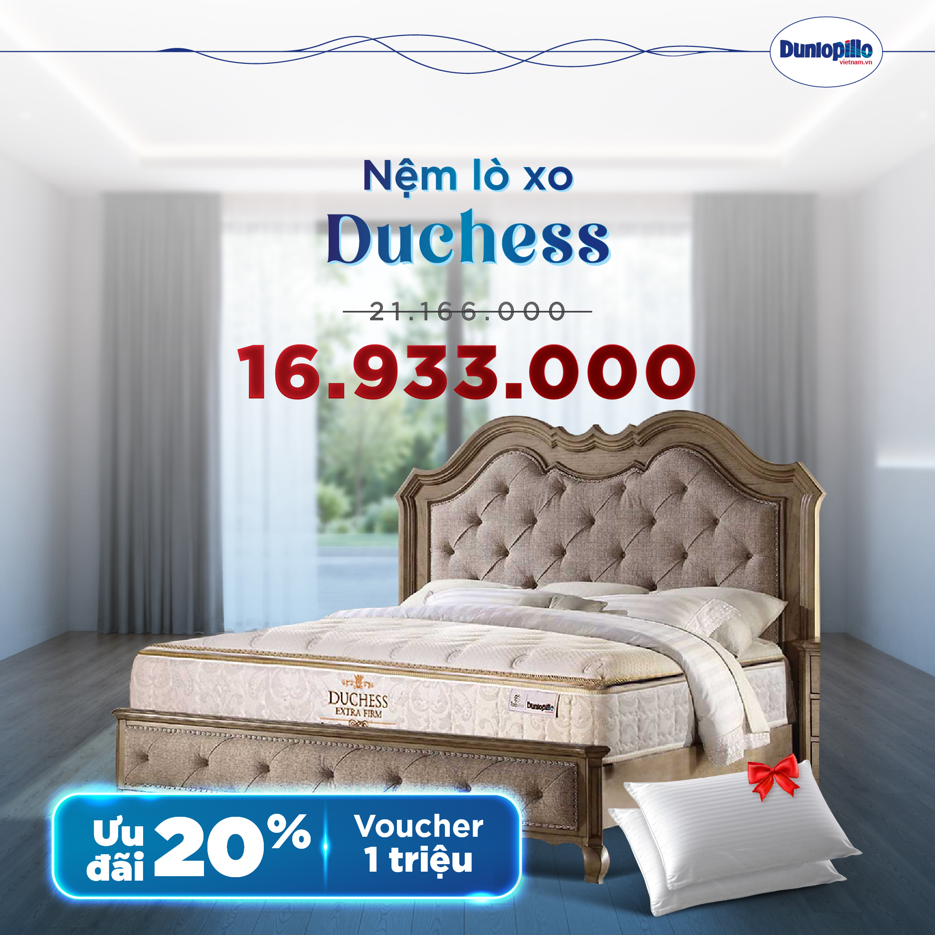 Nệm Dunlopillo khuyến mãi Duchess