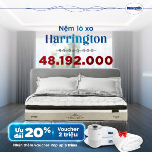 Nệm Dunlopillo khuyến mãi dòng Harrington